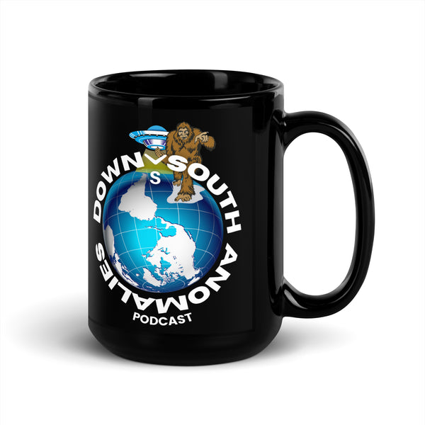 Down South Anomalies Podcast Black Glossy Mug Down South Anomalies Podcast Black Glossy Mug
