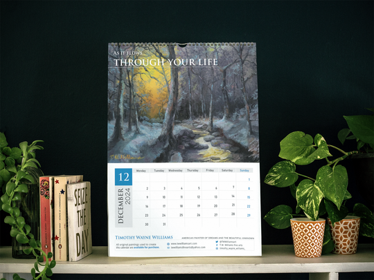 2024 Find the Hidden Bigfoot Fine Art Calendar By Painter Timothy Wayne Williams (International)