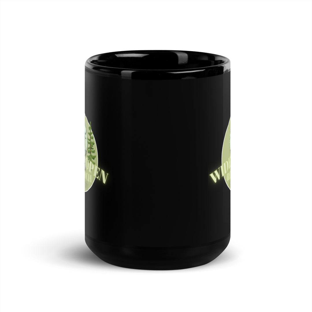 Wide Open Research Podcast Black Glossy Mug