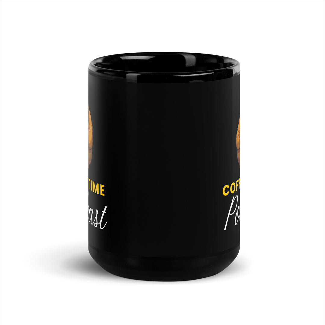 Coffee Time Podcast Black Glossy Mug