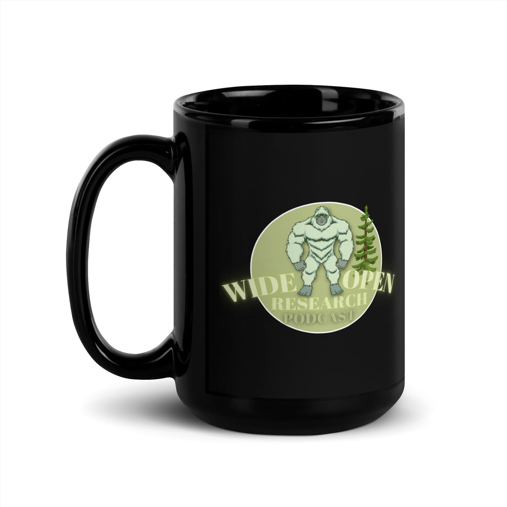 Wide Open Research Podcast Black Glossy Mug