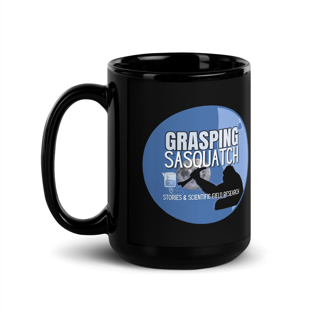 Grasping Sasquatch Podcast Black Glossy Mug