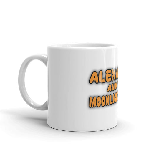 Alexandra and the Moonlight Caper White glossy mug